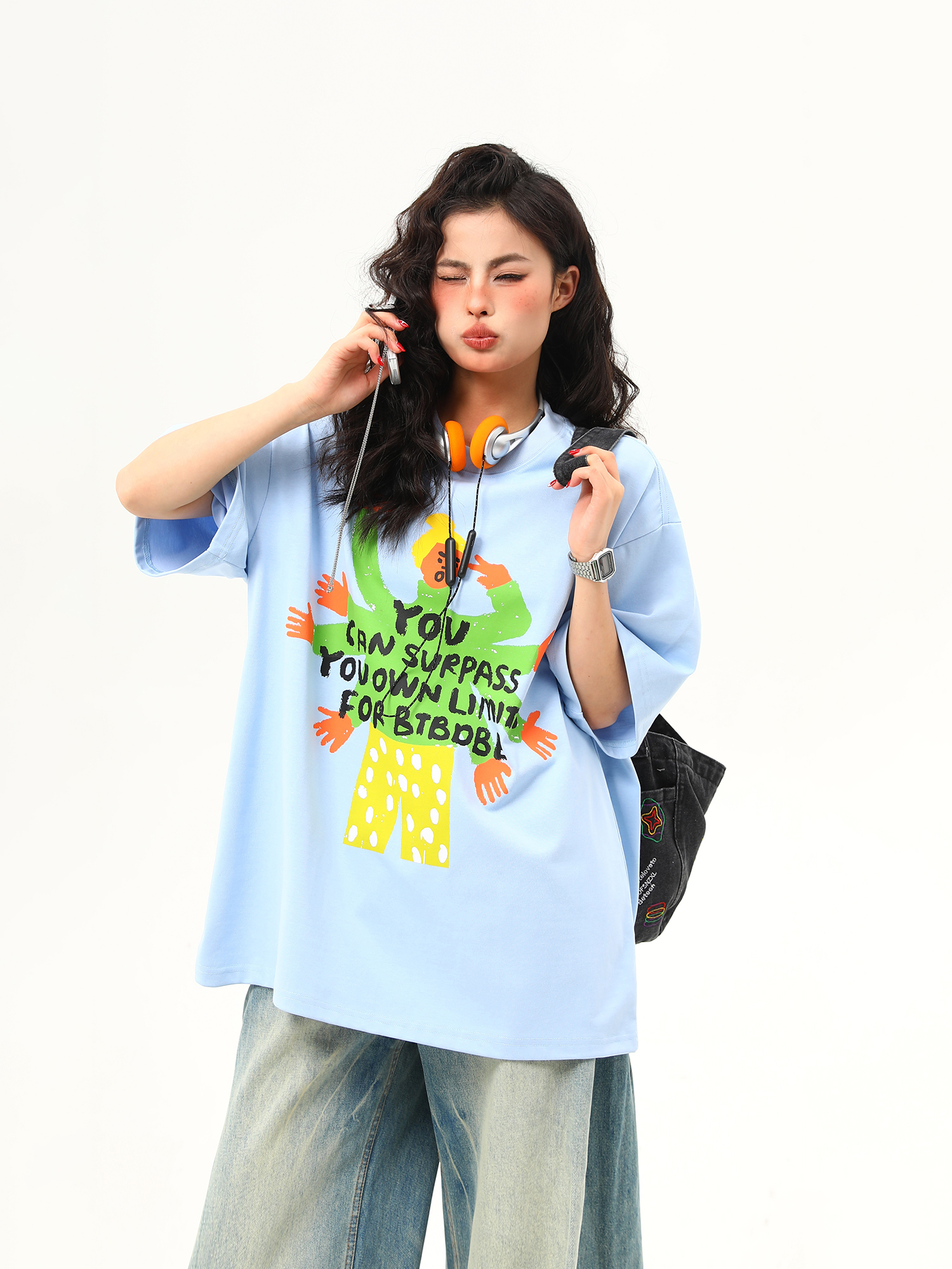 Vintage American Graphic Print Short Sleeve T-Shirt for Women - Trendy Summer Style, 90s Inspired Fashion Top Vintage American Graphic Print Short Sleeve T-Shirt for Women - Trendy Summer Style, 90s Inspired Fashion Top