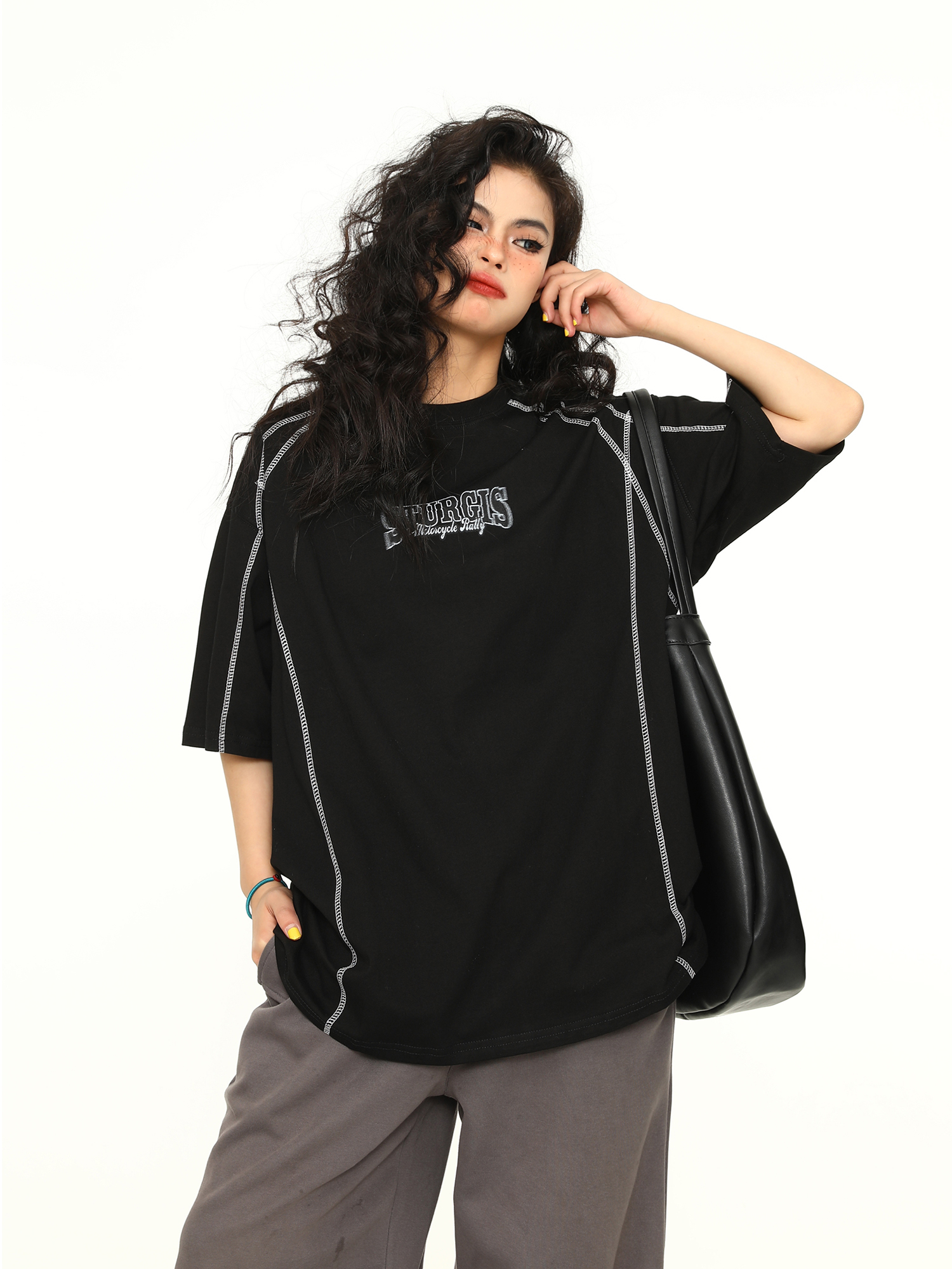 Vintage American High-End Unisex Loose Fit Short Sleeve T-Shirt - Versatile Couple Top for 90s and Y2K Style Enthusiasts Vintage American High-End Unisex Loose Fit Short Sleeve T-Shirt - Versatile Couple Top for 90s and Y2K Style Enthusiasts