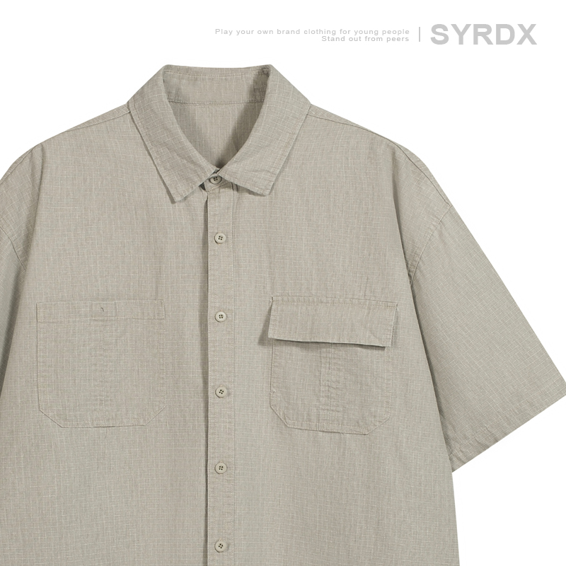 Vintage American Plaid Short-Sleeve Shirt for Men - Retro Workwear Style, Washed Summer Essential 2025 Vintage American Plaid Short-Sleeve Shirt for Men - Retro Workwear Style, Washed Summer Essential 2025