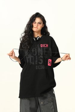 Vintage American Street Letter Print Short Sleeve T-Shirt for Men and Women - Summer Cotton Couple Top, Y2K Style