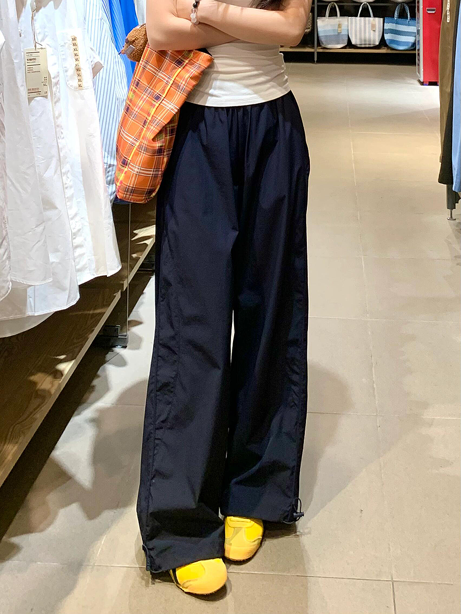 Vintage American-Style Wide-Leg Work Pants for Women - Summer Thin Quick-Dry Loose-Fitting Casual Tapered Sports Trousers Vintage American-Style Wide-Leg Work Pants for Women - Summer Thin Quick-Dry Loose-Fitting Casual Tapered Sports Trousers
