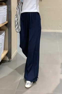 Vintage American-Style Wide-Leg Work Pants for Women - Summer Thin Quick-Dry Loose-Fitting Casual Tapered Sports Trousers