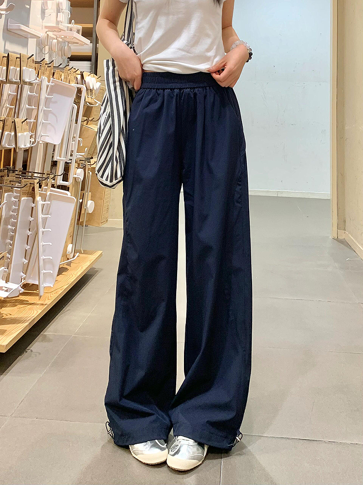 Vintage American-Style Wide-Leg Work Pants for Women - Summer Thin Quick-Dry Loose-Fitting Casual Tapered Sports Trousers Vintage American-Style Wide-Leg Work Pants for Women - Summer Thin Quick-Dry Loose-Fitting Casual Tapered Sports Trousers