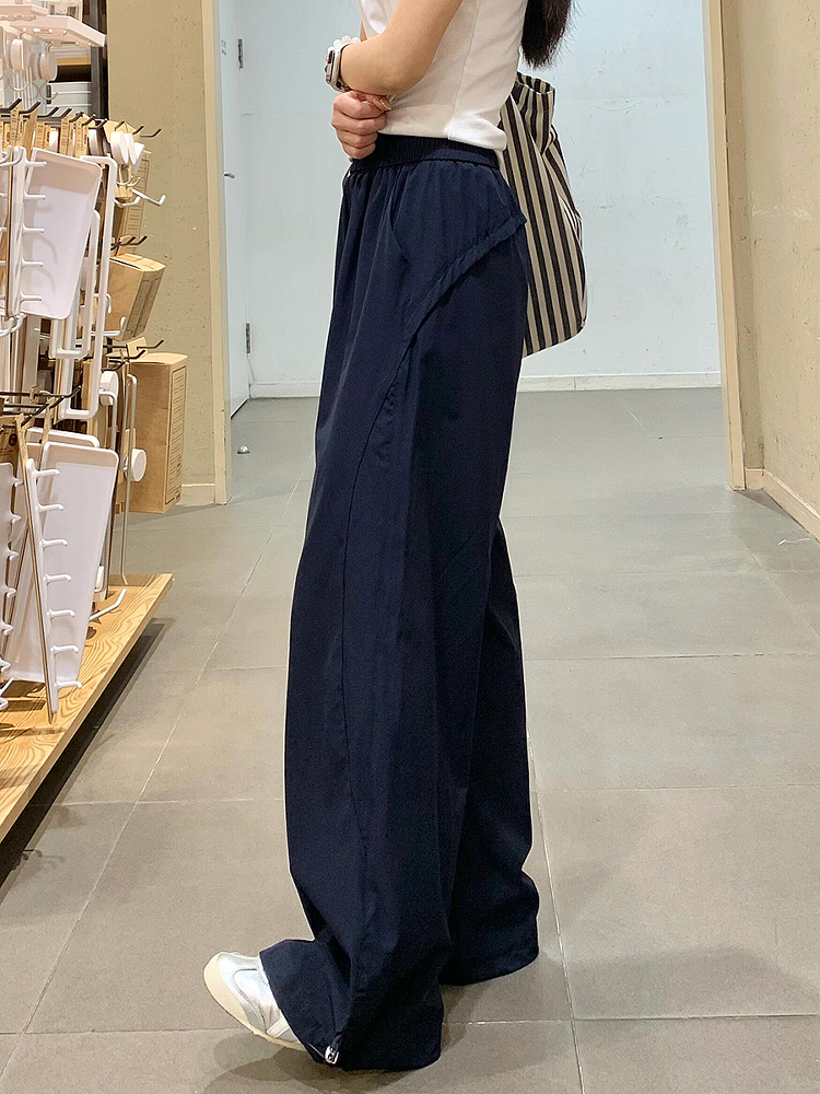 Vintage American-Style Wide-Leg Work Pants for Women - Summer Thin Quick-Dry Loose-Fitting Casual Tapered Sports Trousers Vintage American-Style Wide-Leg Work Pants for Women - Summer Thin Quick-Dry Loose-Fitting Casual Tapered Sports Trousers