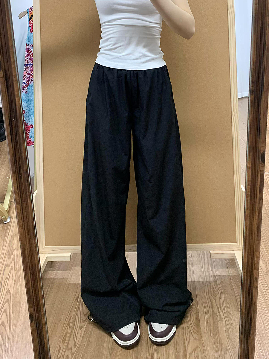 Vintage American-Style Wide-Leg Work Pants for Women - Thin, Loose Casual Summer Straight-Leg Sports Trousers Vintage American-Style Wide-Leg Work Pants for Women - Thin, Loose Casual Summer Straight-Leg Sports Trousers