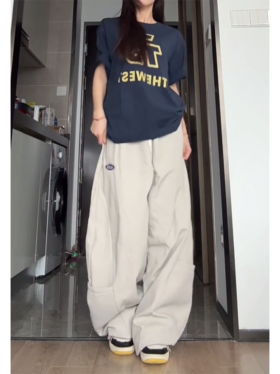 Vintage American Work Pants for Women - Loose Wide-Leg Hip Hop Jazz Dance Casual Sports Pants Vintage American Work Pants for Women - Loose Wide-Leg Hip Hop Jazz Dance Casual Sports Pants