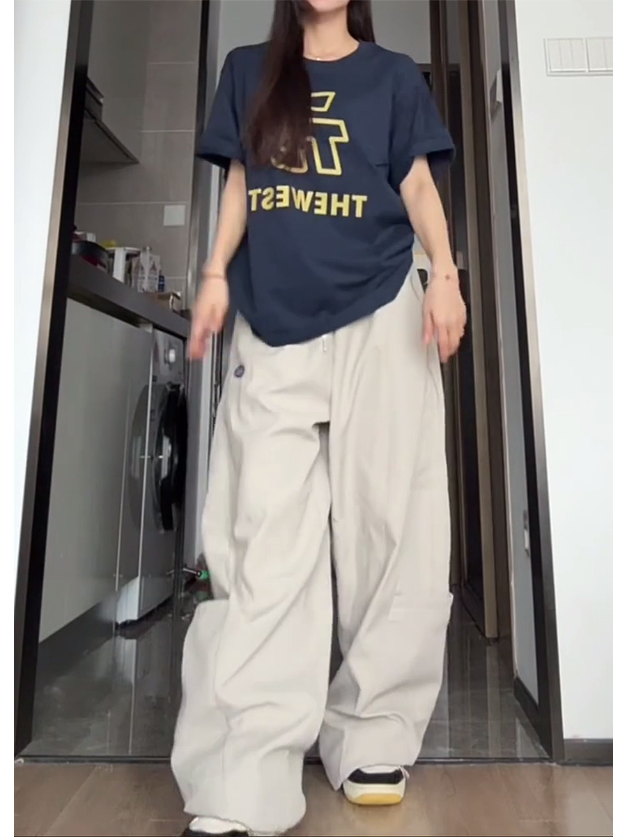 Vintage American Work Pants for Women - Loose Wide-Leg Hip Hop Jazz Dance Casual Sports Pants Vintage American Work Pants for Women - Loose Wide-Leg Hip Hop Jazz Dance Casual Sports Pants