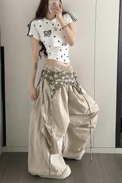 Vintage American Work Pants for Women - Loose Wide-Leg Jazz Dance Casual Sports Trousers with Street Vibe, Floor-Length Style
