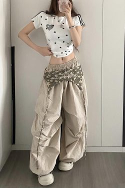 Vintage American Work Pants for Women - Loose Wide-Leg Jazz Dance Casual Sports Trousers with Street Vibe, Floor-Length Style