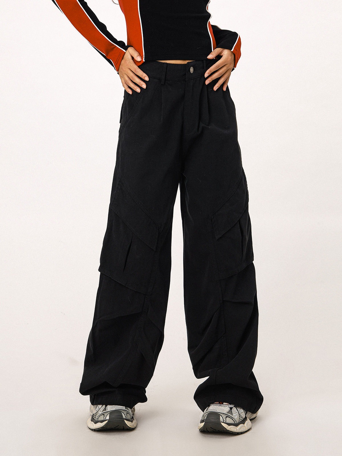 Vintage American Workwear Wide Leg Pants for Women - Casual Loose Straight Leg Trousers for Autumn Winter Fashion Vintage American Workwear Wide Leg Pants for Women - Casual Loose Straight Leg Trousers for Autumn Winter Fashion