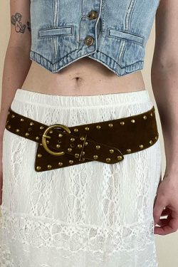Vintage Bohemian Y2K Waist Cincher Belt - Ethnic Retro Knight Accessories for Unique Style