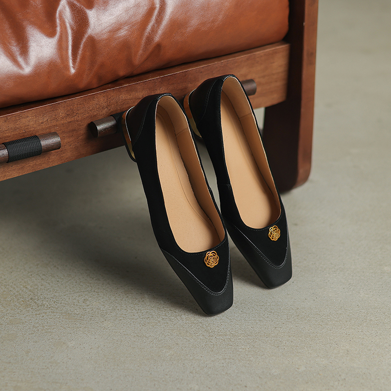 Vintage British Style Handmade Genuine Leather Flats for Women - 2025 Spring Collection, Elegant OL Commuting Footwear Vintage British Style Handmade Genuine Leather Flats for Women - 2025 Spring Collection, Elegant OL Commuting Footwear