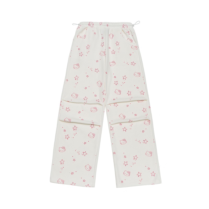 Vintage Cartoon Hooded Cardigan and Pants Set for Women - Loose Casual American Style Outfit Vintage Cartoon Hooded Cardigan and Pants Set for Women - Loose Casual American Style Outfit