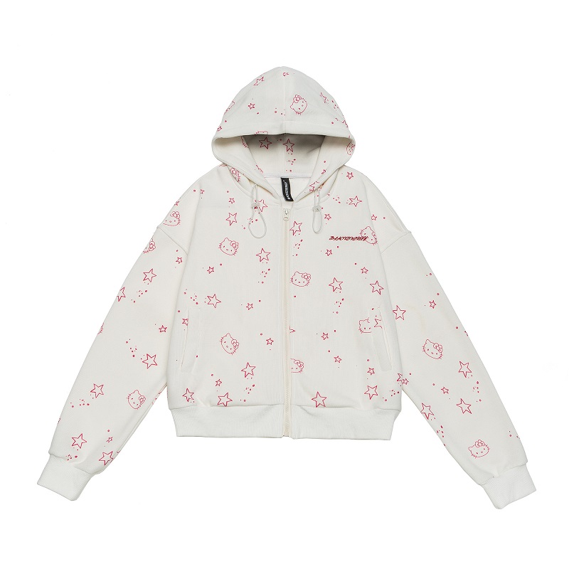 Vintage Cartoon Hooded Cardigan and Pants Set for Women - Loose Casual American Style Outfit Vintage Cartoon Hooded Cardigan and Pants Set for Women - Loose Casual American Style Outfit