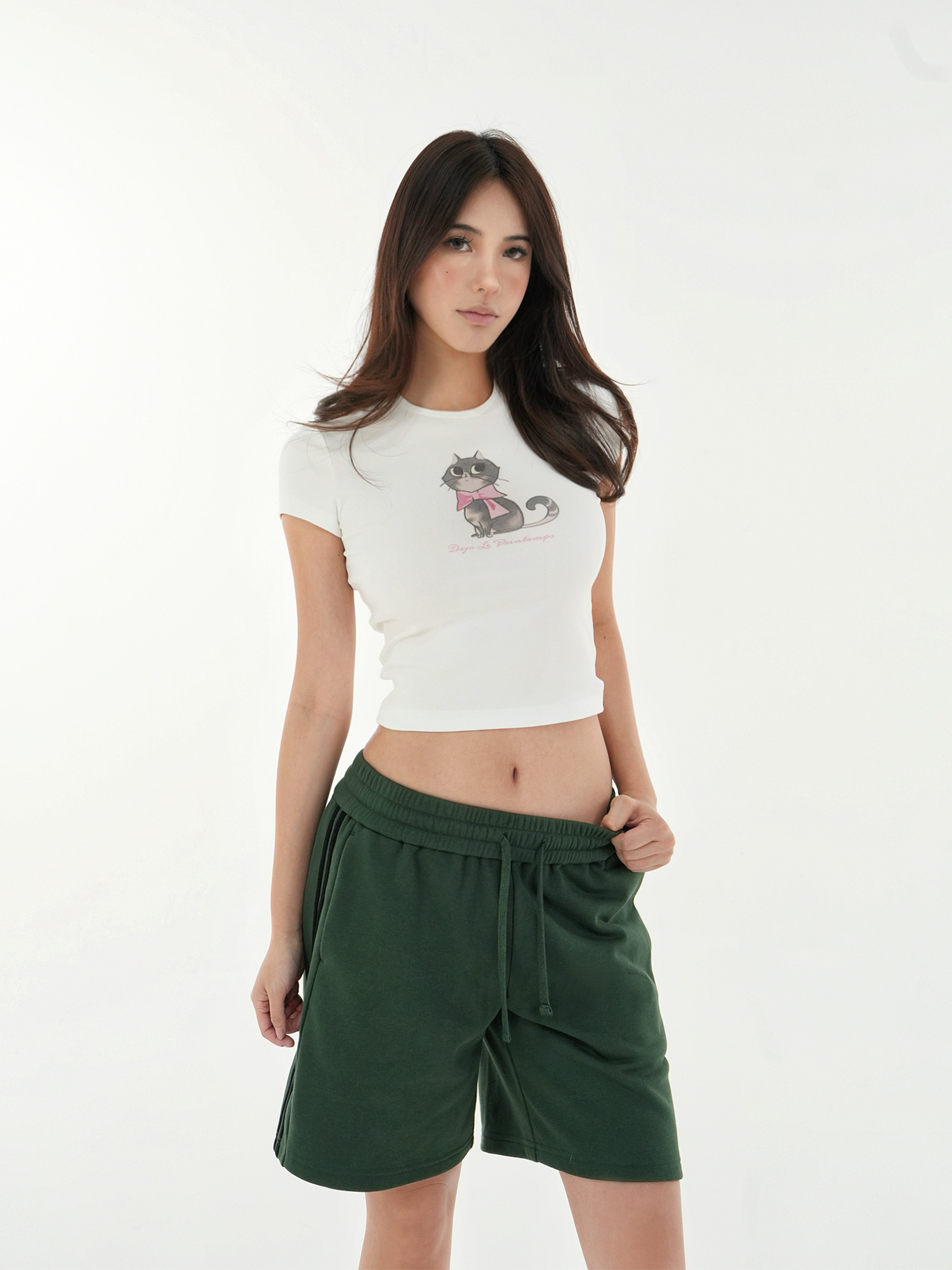 Vintage Cat Print Slim Fit T-Shirt Tank Top - Retro 90s Style, Casual Summer Wear, Trendy Y2K Fashion Vintage Cat Print Slim Fit T-Shirt Tank Top - Retro 90s Style, Casual Summer Wear, Trendy Y2K Fashion