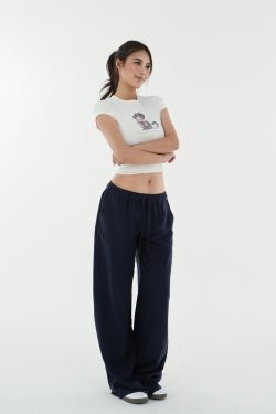 Vintage Cat Print Slim Fit T-Shirt Tank Top - Retro 90s Style, Casual Summer Wear, Trendy Y2K Fashion