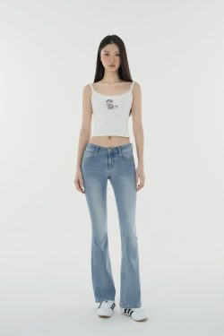 Vintage Cat Print Slim Fit T-Shirt Tank Top - Retro 90s Style, Casual Summer Wear, Trendy Y2K Fashion