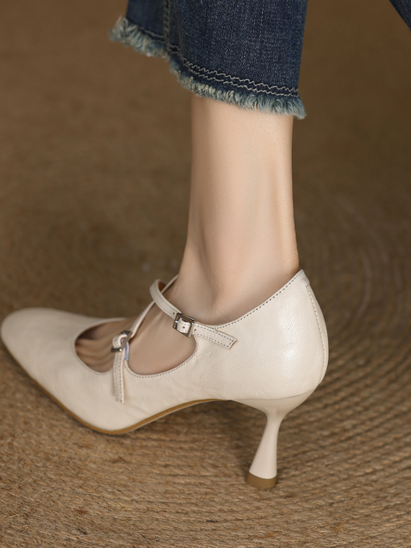 Vintage Cross-Strap Thin-Heeled High Heels for Women - 2025 Spring Summer Shallow Mouth Wine Red Shoes Vintage Cross-Strap Thin-Heeled High Heels for Women - 2025 Spring Summer Shallow Mouth Wine Red Shoes