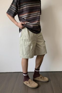 Vintage Distressed Work Shorts with Large Pockets for Men and Women - Summer High Street Casual Five-Point Versatile Style