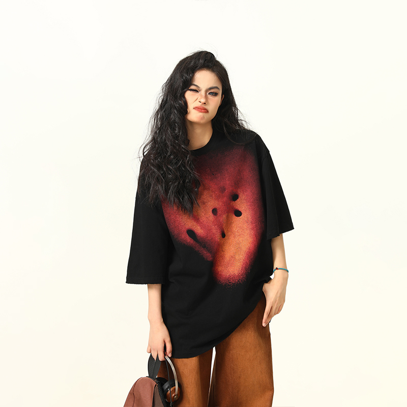 Vintage Fireworks Print Short Sleeve T-Shirt for Men and Women, Loose Fit Unisex Top, Retro American Style Vintage Fireworks Print Short Sleeve T-Shirt for Men and Women, Loose Fit Unisex Top, Retro American Style