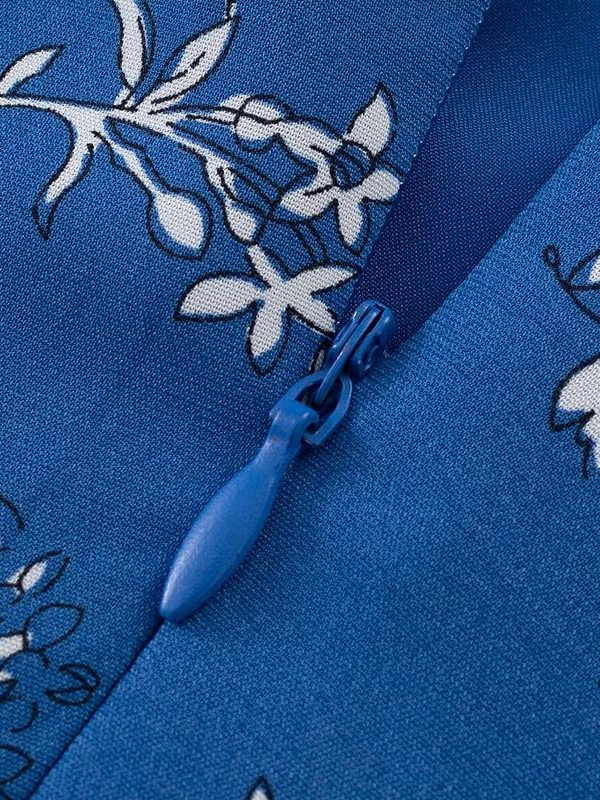 Vintage Floral Ruffle Tie V-Neck Long Dress - Slim Fit Summer Vacation Style 2025 Women's Fashion Vintage Floral Ruffle Tie V-Neck Long Dress - Slim Fit Summer Vacation Style 2025 Women's Fashion