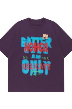 Vintage Foam Printed Red Short Sleeve T-Shirt for Women - Summer Loose Fit Trendy Top, Retro A-Zi Style