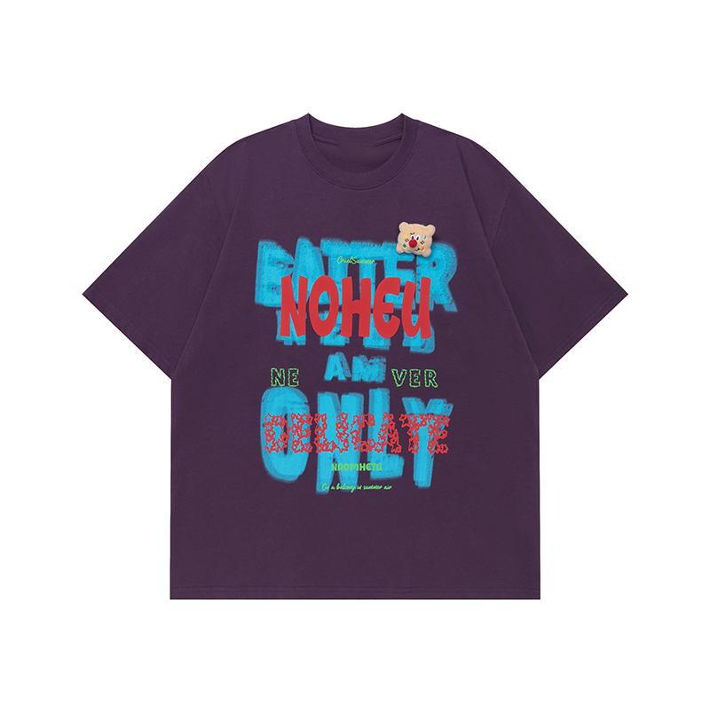 Vintage Foam Printed Red Short Sleeve T-Shirt for Women - Summer Loose Fit Trendy Top, Retro A-Zi Style Vintage Foam Printed Red Short Sleeve T-Shirt for Women - Summer Loose Fit Trendy Top, Retro A-Zi Style