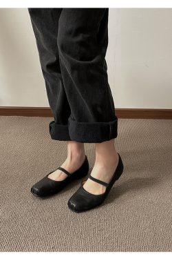 Vintage French Ballet Flats for Women - Handmade Washable Horse Leather Shoes, 2025 Style, Chic Comfort