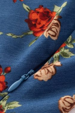 Vintage French Blue Printed Cami Dress for Women - 2025 Summer Resort Long Dress - Boho Style, Casual, Elegant Fashion