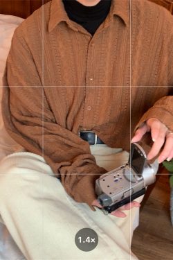 Vintage French Hollowed Long Sleeve Shirt - Handmade Autumn Loose Fit Top with Trendy Niche Design