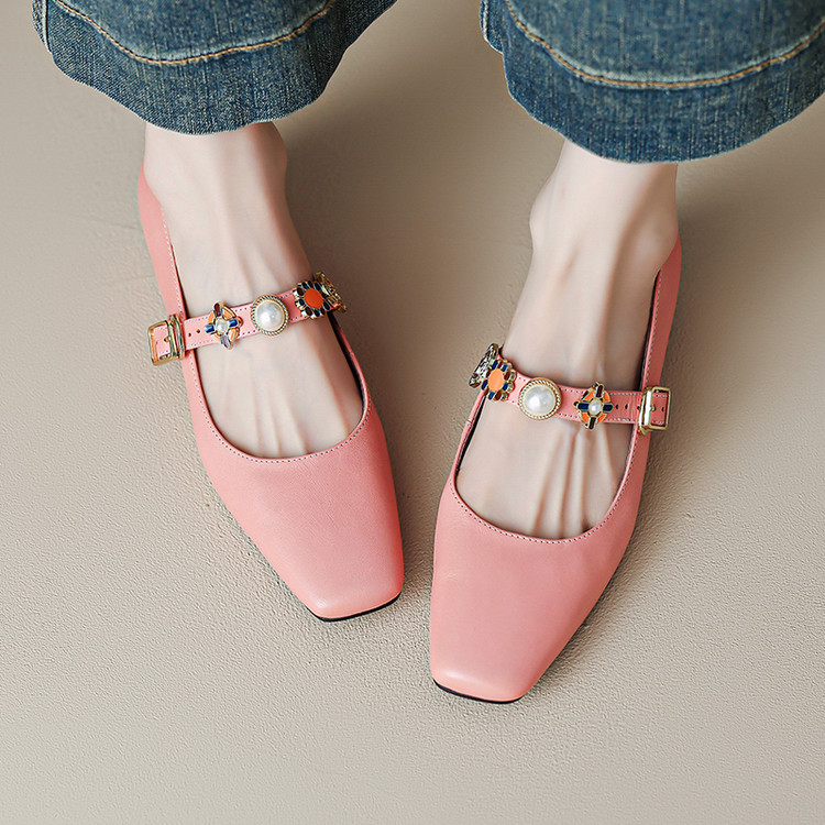 Vintage French One-Strap Square-Toe Flat Mary Jane Shoes for Women - Italian Style, Chic and Timeless Fashion Footwear Vintage French One-Strap Square-Toe Flat Mary Jane Shoes for Women - Italian Style, Chic and Timeless Fashion Footwear