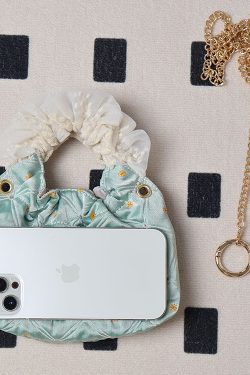 Vintage Green Mini Lace Handbag - Artistic Textured Crossbody Bag for Summer - Cute Niche Design