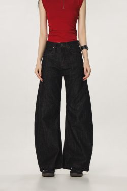 Vintage High Street Casual Loose Straight Leg Flared Wide-Leg Jeans for Men and Women - 90s Inspired Denim Pants