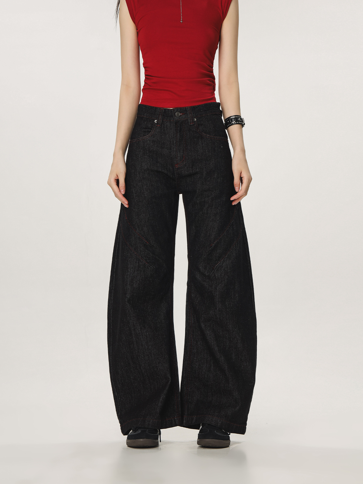 Vintage High Street Casual Loose Straight Leg Flared Wide-Leg Jeans for Men and Women - 90s Inspired Denim Pants Vintage High Street Casual Loose Straight Leg Flared Wide-Leg Jeans for Men and Women - 90s Inspired Denim Pants