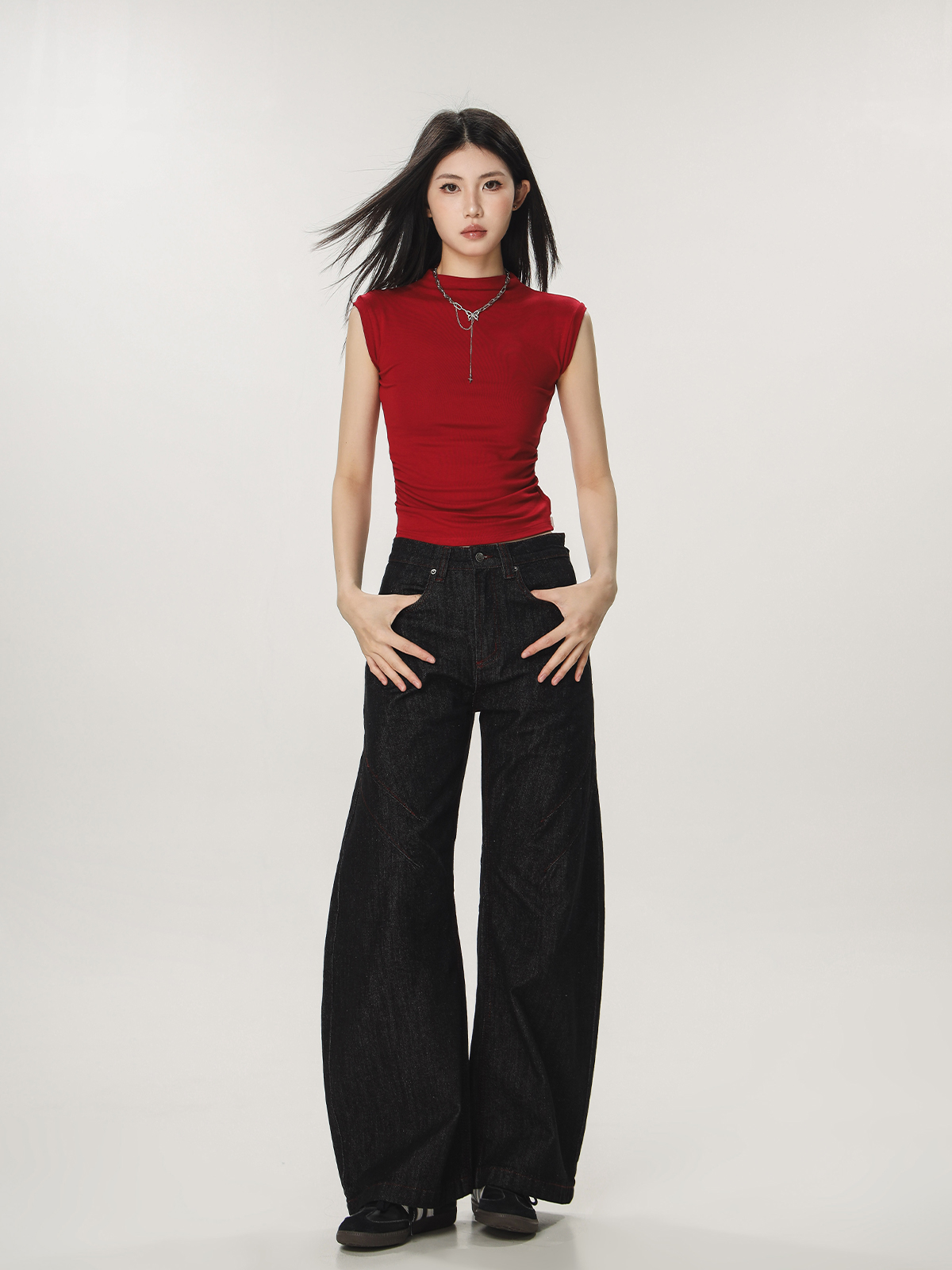 Vintage High Street Casual Loose Straight Leg Flared Wide-Leg Jeans for Men and Women - 90s Inspired Denim Pants Vintage High Street Casual Loose Straight Leg Flared Wide-Leg Jeans for Men and Women - 90s Inspired Denim Pants