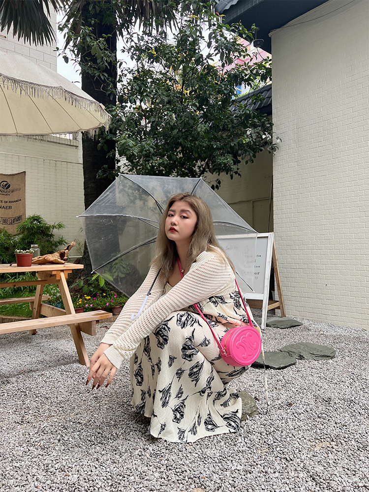 Vintage Ink Print Camisole Dress - High-Waisted Mid-Length Elegant Style - Gentle Temperament Fashion Vintage Ink Print Camisole Dress - High-Waisted Mid-Length Elegant Style - Gentle Temperament Fashion