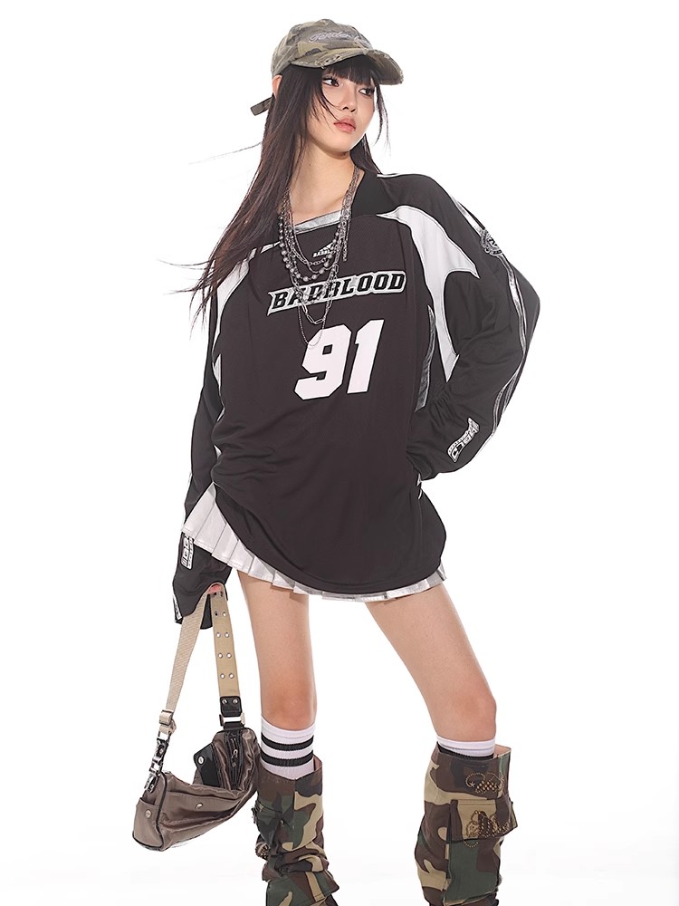 Vintage-Inspired American Sports Jersey - Retro Athletic Top for Casual Wear, 90s Style, Unisex Sports Fashion Vintage-Inspired American Sports Jersey - Retro Athletic Top for Casual Wear, 90s Style, Unisex Sports Fashion