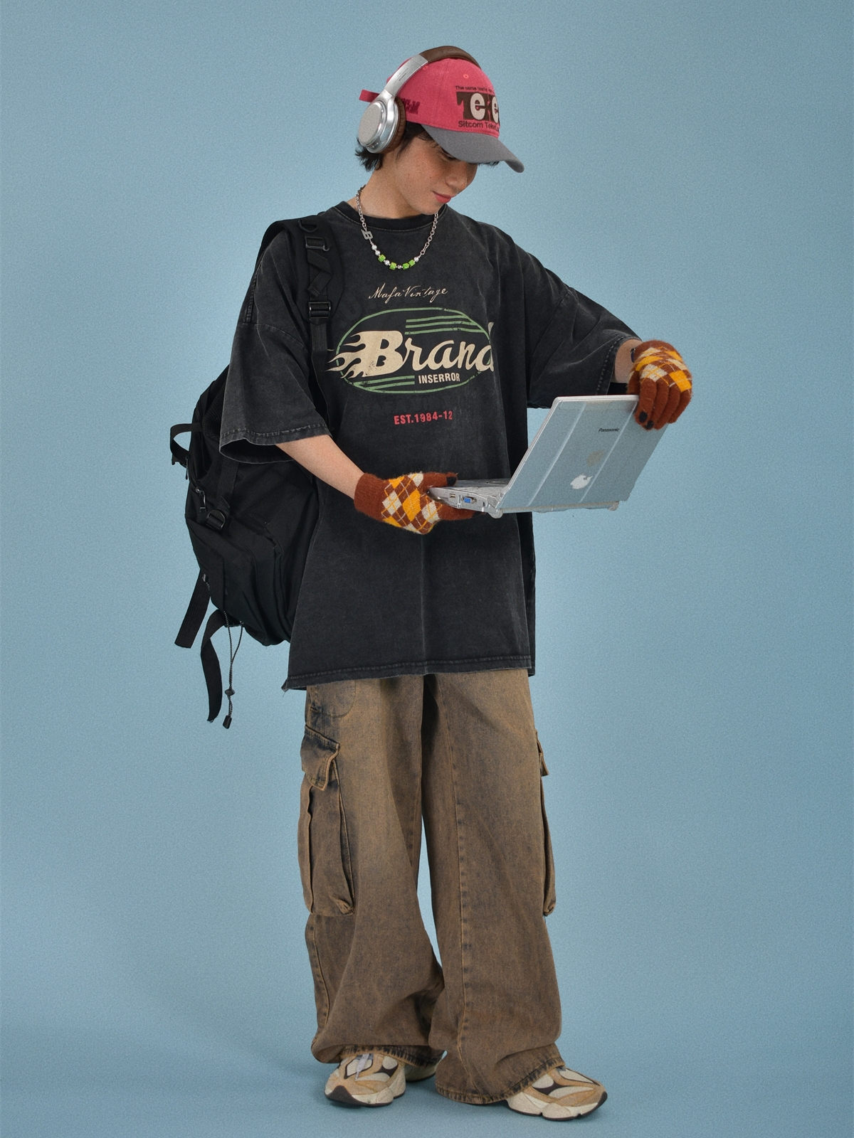 Vintage-Inspired Distressed Letter Print Short Sleeve T-Shirt for Women - Loose-Fit Summer Casual Top Vintage-Inspired Distressed Letter Print Short Sleeve T-Shirt for Women - Loose-Fit Summer Casual Top