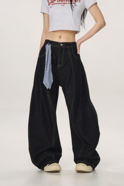 Vintage-Inspired Loose Flared Denim Pants for Men and Women - Trendy Straight Leg Wide-Leg Design, 90s Style