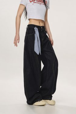 Vintage-Inspired Loose Flared Denim Pants for Men and Women - Trendy Straight Leg Wide-Leg Design, 90s Style