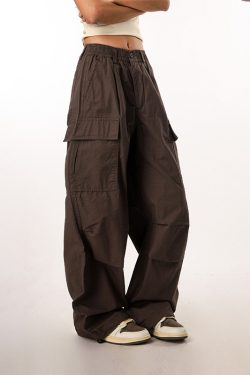 Vintage-Inspired Loose Pleated Cargo Pants for Women - 2025 Multi-Pocket Wide-Leg Trousers, Retro Style, Casual Fashion