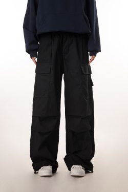 Vintage-Inspired Loose Pleated Cargo Pants for Women - 2025 Multi-Pocket Wide-Leg Trousers, Retro Style, Casual Fashion