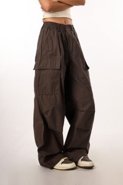 Vintage-Inspired Loose Pleated Cargo Pants for Women - 2025 Multi-Pocket Wide-Leg Trousers, Retro Style, Casual Fashion