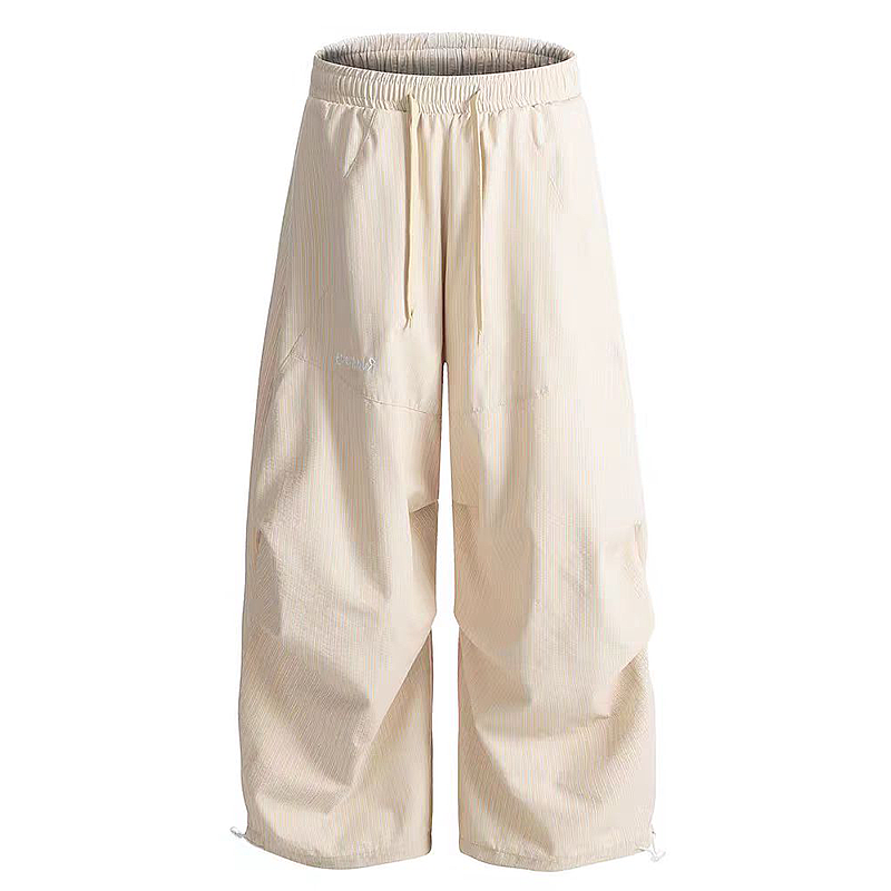 Vintage-Inspired Loose Pleated Jazz Dance Striped Wide-Leg Trousers for Women - Casual Sports Pants in American Style Vintage-Inspired Loose Pleated Jazz Dance Striped Wide-Leg Trousers for Women - Casual Sports Pants in American Style