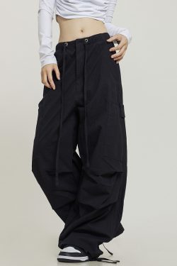 Vintage-Inspired Loose Straight Cargo Pants for Men & Women, Slightly Flared Wide-Leg Casual Style, 90s Y2K Fashion