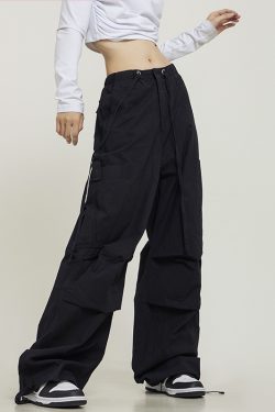 Vintage-Inspired Loose Straight Cargo Pants for Men & Women, Slightly Flared Wide-Leg Casual Style, 90s Y2K Fashion