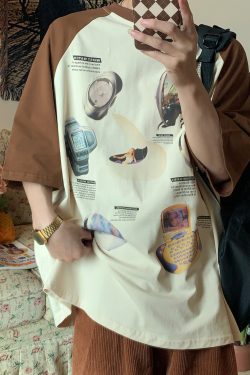 Vintage-Inspired Raglan Short Sleeve T-Shirt for Couples - 2024 Summer High Street Trendy Casual Fashion