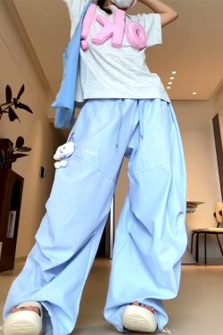 Vintage-Inspired Women's Wide-Leg Jazz Dance Pants, Loose Draped Striped Casual Sports Trousers for Summer Fashion