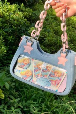 Vintage Japanese Style Denim Shoulder Crossbody Bag for Women - Trendy Spicy Girl Design, Small Food Quantity Handbag