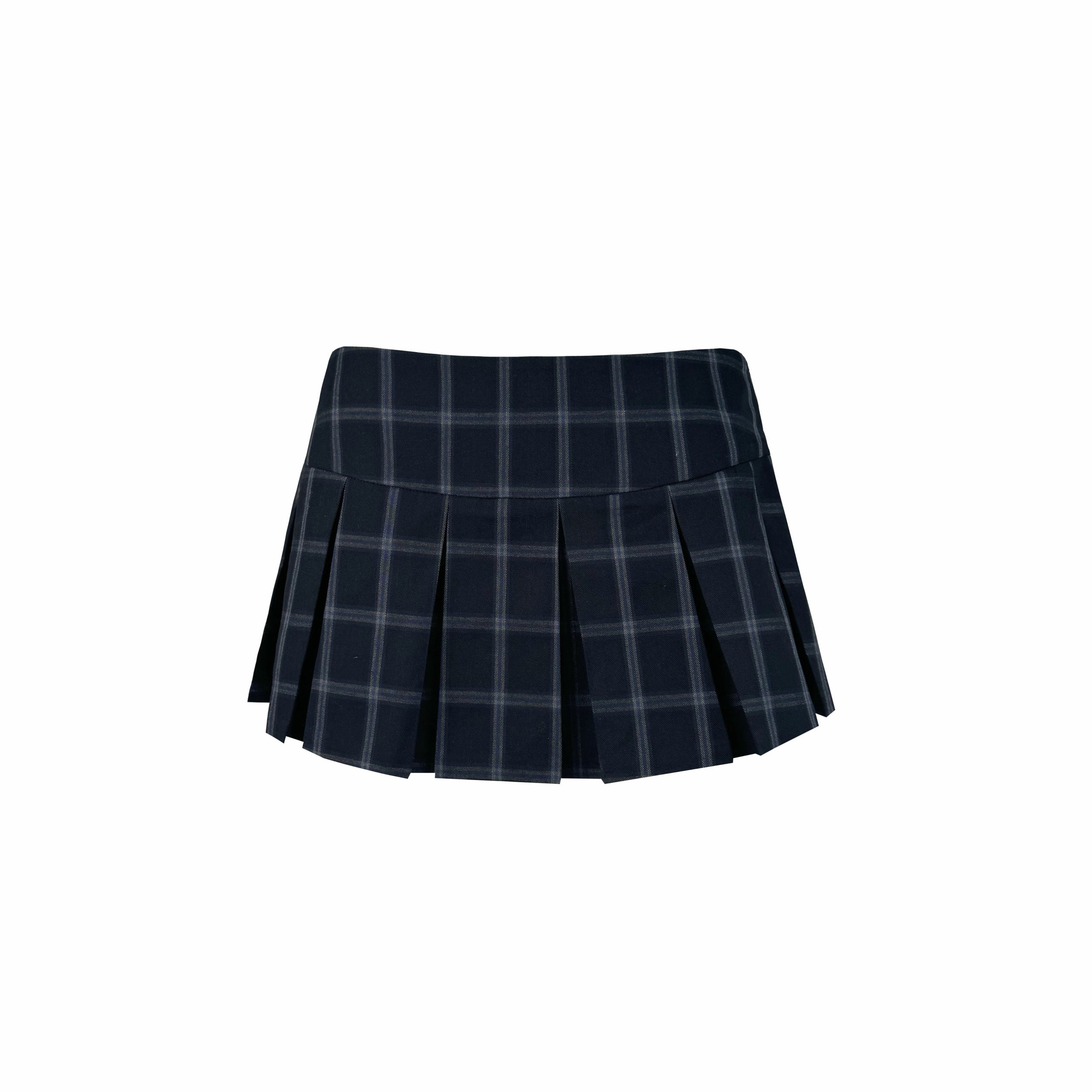 Vintage Low-Waist Blue Plaid Pleated Skirt - Y2K Style, Retro Fashion, 90s Inspired, Women's Trendy Everyday Wear Vintage Low-Waist Blue Plaid Pleated Skirt - Y2K Style, Retro Fashion, 90s Inspired, Women's Trendy Everyday Wear